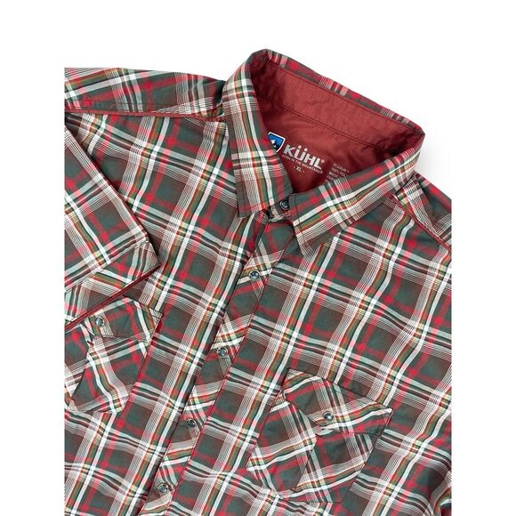 Kuhl Other - KUHL 'Response' Mens Pearl Snap Short Sleeve Shirt Performance Plaid Western XL
